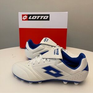 Lotto Stadio 200 III FG - Soccer Football Cleats -White Blue US 11 .5 EUR 45 NEW